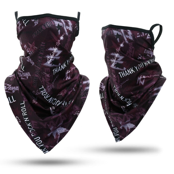 Outdoor Bandana Triangle Face Mask With Hanging Ears