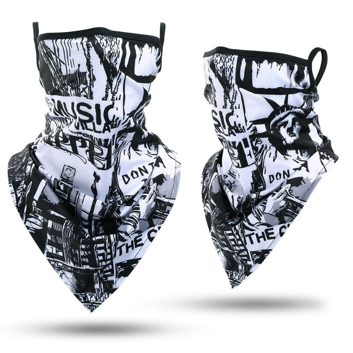 Outdoor Bandana Triangle Face Mask With Hanging Ears