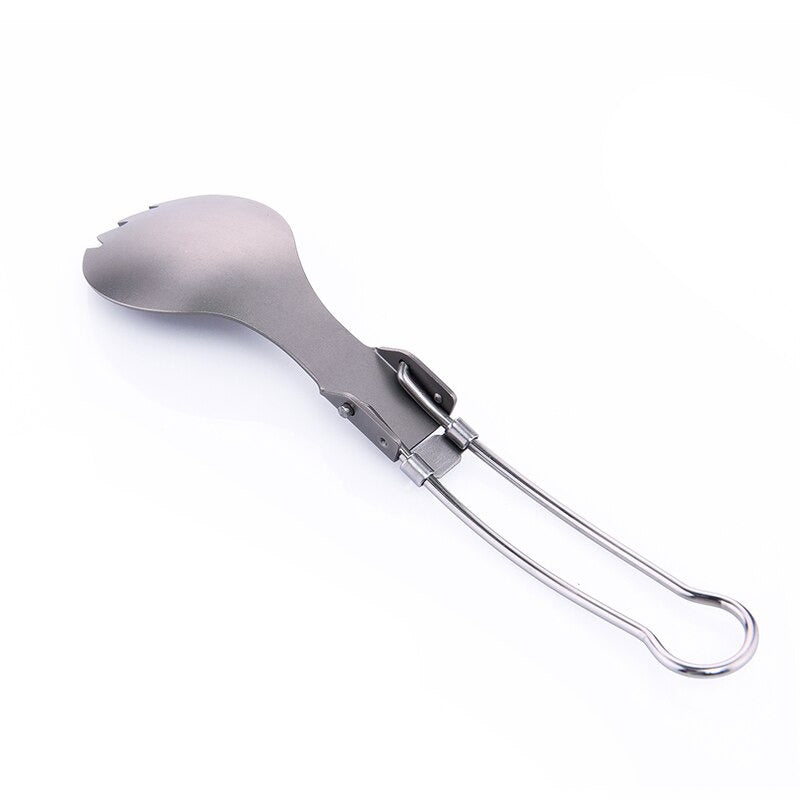 Tableware Titanium Foldable Spoon